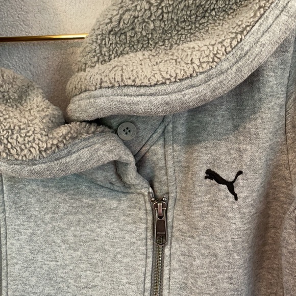 Gray Puma Cowl Neck Sweater - Picture 2 of 4